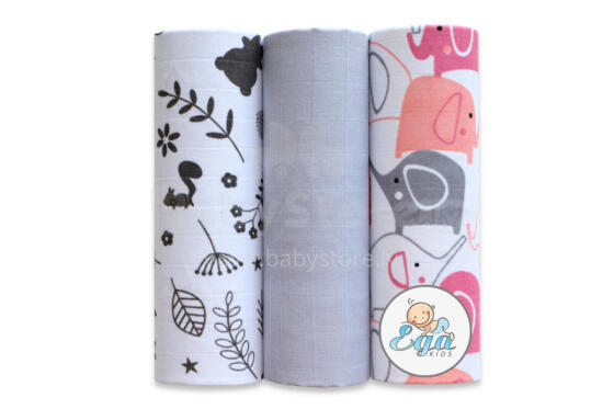 Diaper - SET - 21723 - MUSLIN - EGA - size 60x80 cm  - nr 13