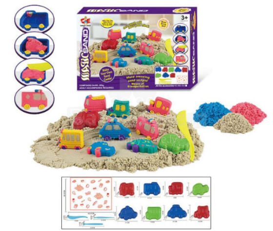 PIASEK KINETYCZNY POJAZDY 500 G