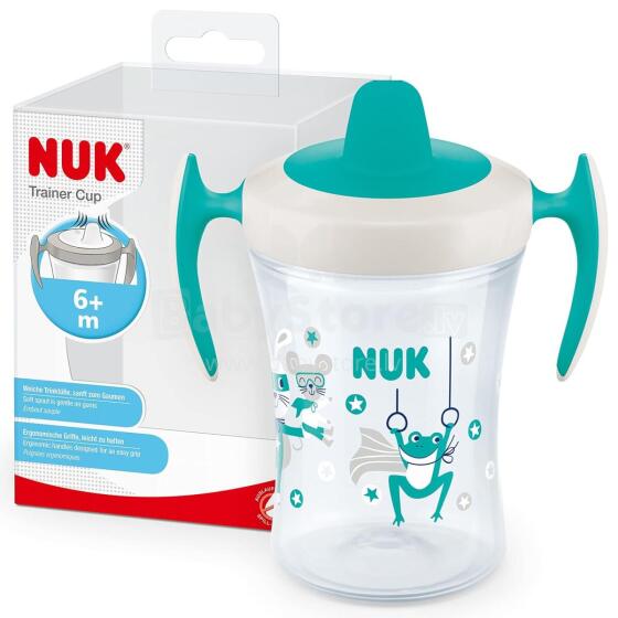 NUK Trainer cup Art.285629 Mācību krūzīte ar rokturiem  no 6 mēn. 230 ml