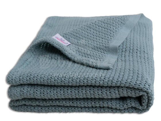Balnket - TB0511-34 - kokvilna - LILLY - izmērs 75x100 - TUMŠI MINTS