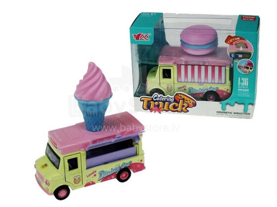 FOOD TRUCK 11CM METAL MAGN.ŚW.DŻW.