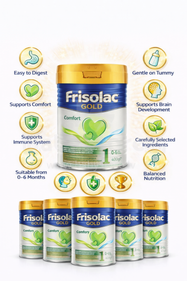 Frisolac Gold Comfort 1 FA51 молочная смесь - диетическое питание для детей от 0-6 мес. 400г,5 шт