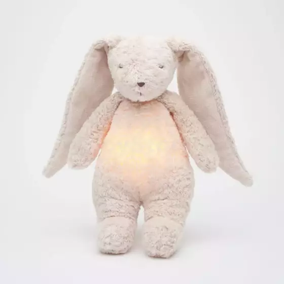 Moonie 2.0 Organic Humming Bunny Art.285918 Rose Bērnu miega nakts lampiņa Zaķītis  0+ mēn.