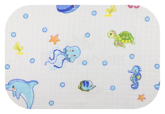 Diaper - 29736- TETRA PRINT - EGA - AQUARIUM - WHITE -  size 70x80 cm