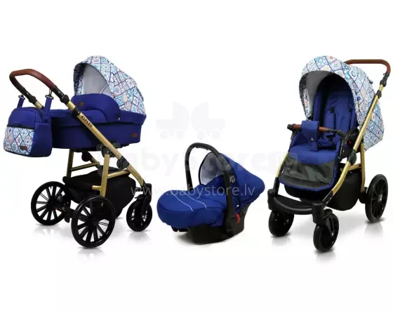 Babylux Aspero Art.286117 Portuguese Tiles Универсальная коляска 3 в 1