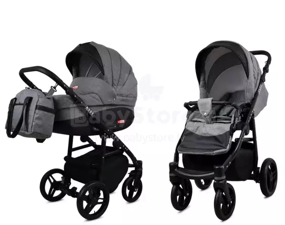 Babylux Axel Art.286125 Grey Flex  Universālie rati/ratiņi 3 in1