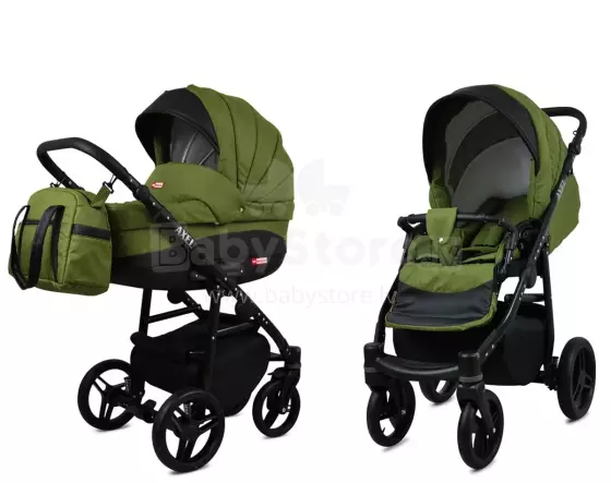 Babylux Axel Art.286127 Olive Universālie rati/ratiņi 3 in1