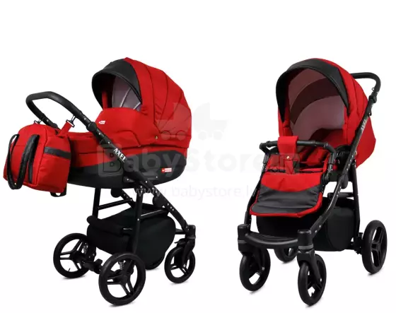 Babylux Axel Art.286128 Red Universālie rati/ratiņi 3 in1