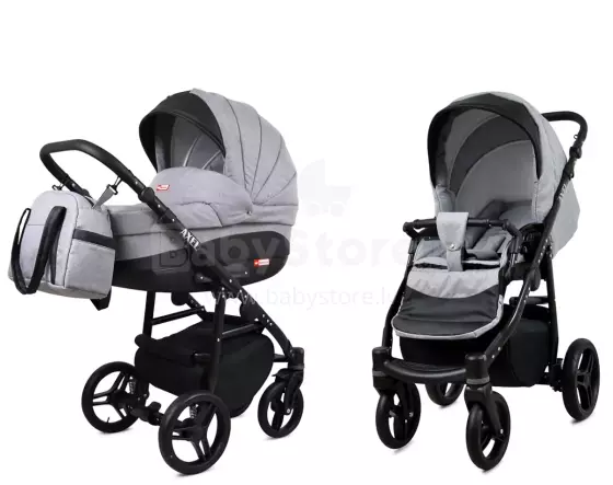 Babylux Axel Art.286129 Silver Универсальная коляска 3 в 1