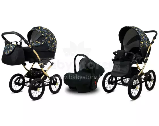 Babylux Margaret Gold Art.286154 Gold Deer   Детская классическая коляска 3 в 1