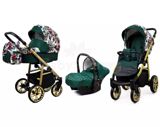 Babylux Color Lux Art.286192 Chili Flowers Универсальная коляска 3 в 1
