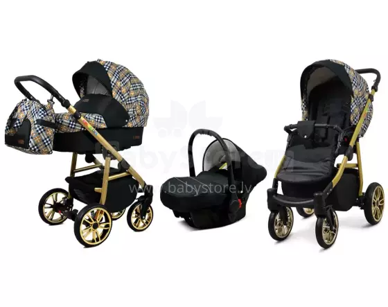 Babylux Color Lux Art.286194 Gold Grille  Universālie rati/ratiņi 3 in1