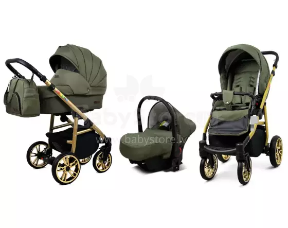 Babylux Color Lux Art.286199 Olive Универсальная коляска 3 в 1