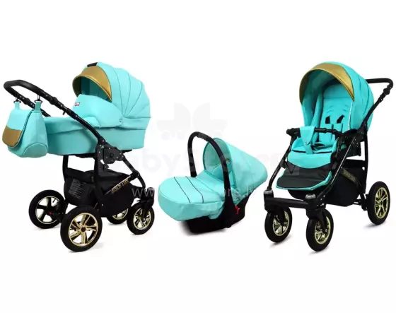 Babylux Gold Lux Art.286209 Mint Universālie rati/ratiņi 3 in1