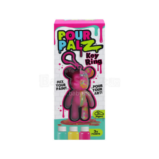 Pour Palz DIY Mini krāsojamais lācis ar atslēgu piekariņu