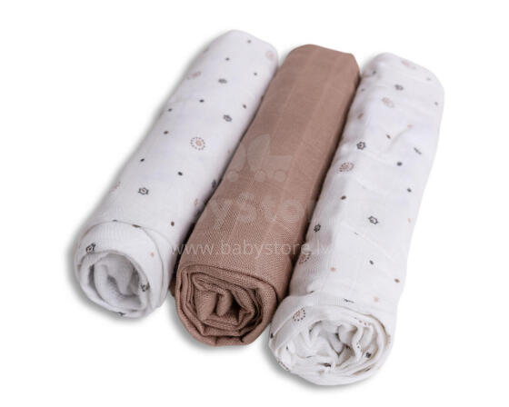 Autiņš - KOMPLEKTS - TB0510/01 - BAMBUKS - divslāņu - izmērs 70x70 cm - ZVAIGZNES