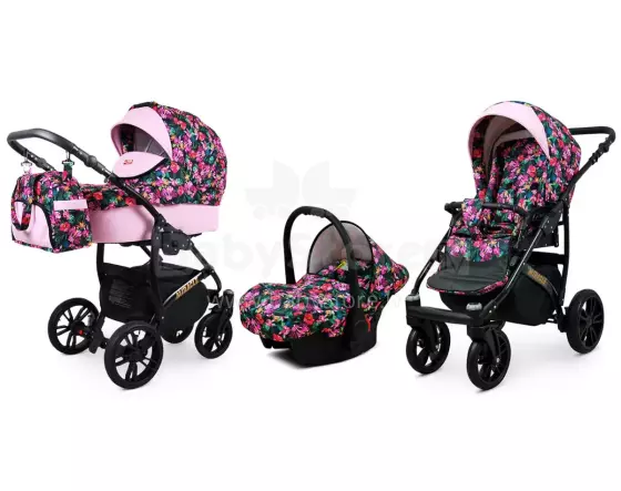 Babylux Miracle Art.286326 Сandy Hibiscus  Универсальная коляска 3 в 1