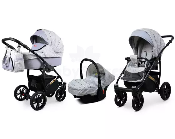 Babylux Miracle Art.286329 Light Grey  Universālie rati/ratiņi 3 in1