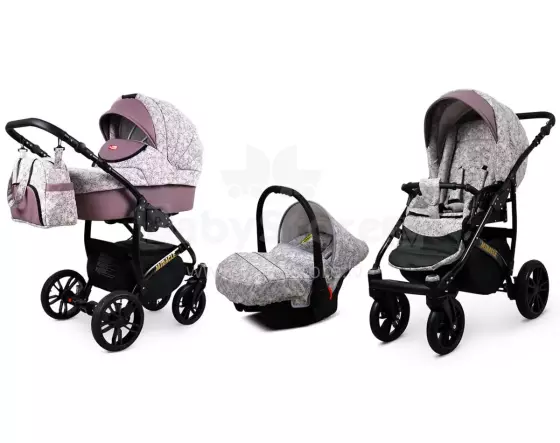 Babylux Miracle Art.286330 Misty Violet  Универсальная коляска 3 в 1
