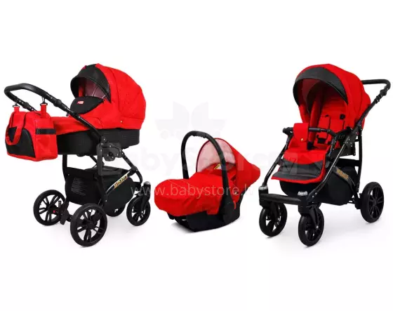 Babylux Miracle Art.286332 Red Deluxe Universālie rati/ratiņi 3 in1