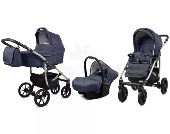 Babylux Qbaro Art.286421 Anthracit Universālie rati/ratiņi 3 in1