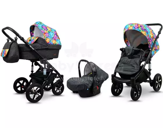 Babylux Sky Lark Art.286438 Paint Flowers Universālie rati/ratiņi 3 in1