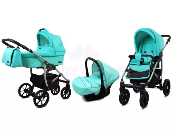 Babylux Qbaro Art.286466 Mint Universālie rati/ratiņi 3 in1