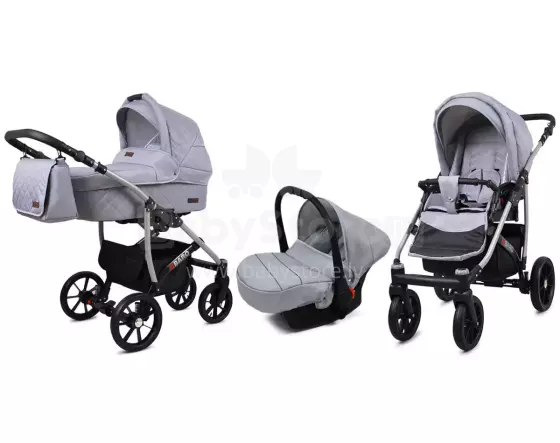 Babylux Qbaro Art.286468 Silver Универсальная коляска 3 в 1