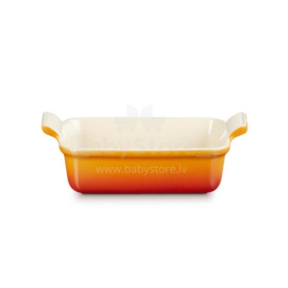 Прямоугольная форма для запекания из керамики Heritage, 19х14 см / 1,1 л, оранжевая.