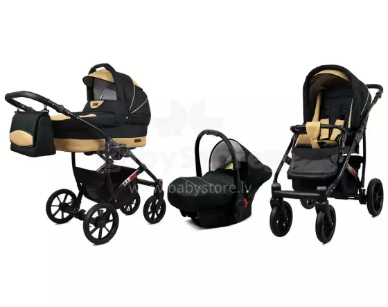 Babylux Largo Art.286473 Black Coffee Универсальная коляска 3 в 1