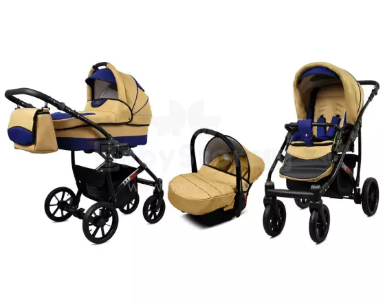 Babylux Largo Art.286480 Coffee Silver Universālie rati/ratiņi 3 in1