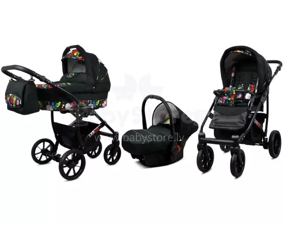 Babylux Largo Art.286482 Garden Flowers Universālie rati/ratiņi 3 in1