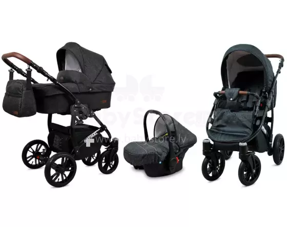Babylux Optimal Art.286493 Black Flex  Универсальная коляска 3 в 1