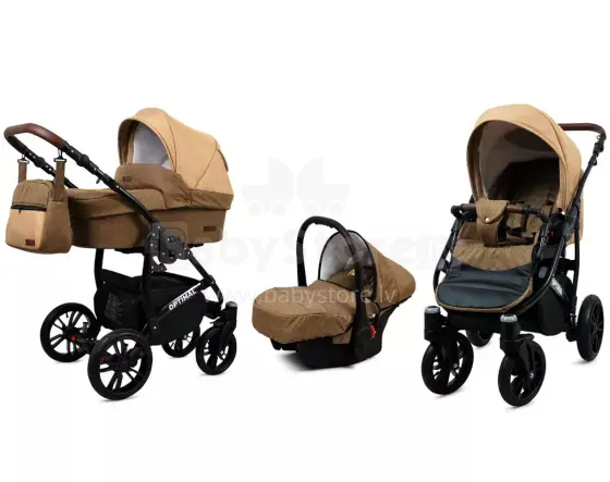 Babylux Optimal Art.286495 Chocolate Universālie rati/ratiņi 3 in1