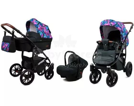 Babylux Optimal Art.286496 Colorful Feathers Universālie rati/ratiņi 3 in1