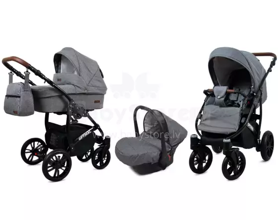 Babylux Optimal Art.286497 Grey Flex  Universālie rati/ratiņi 3 in1