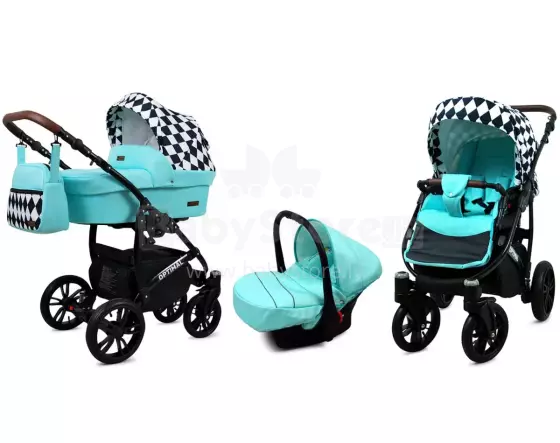 Babylux Optimal Art.286501 Mint Diamond Universālie rati/ratiņi 3 in1