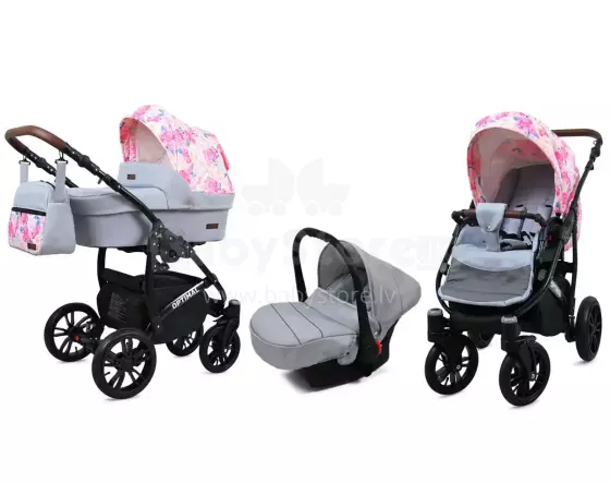 Babylux Optimal Art.286502 Peony Universālie rati/ratiņi 3 in1