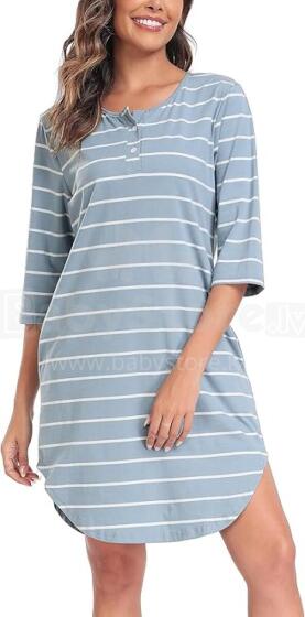 Italian Fashion Night Dress Art.286678 Sky Blue  Maternity/Nursing Nightgown