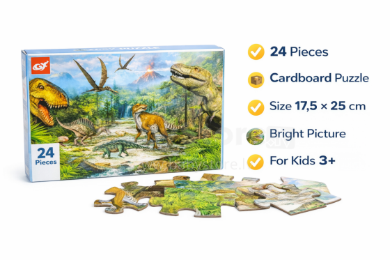 Happy Toys  Puzzle Dino Art.7385 puzzle 24gb.
