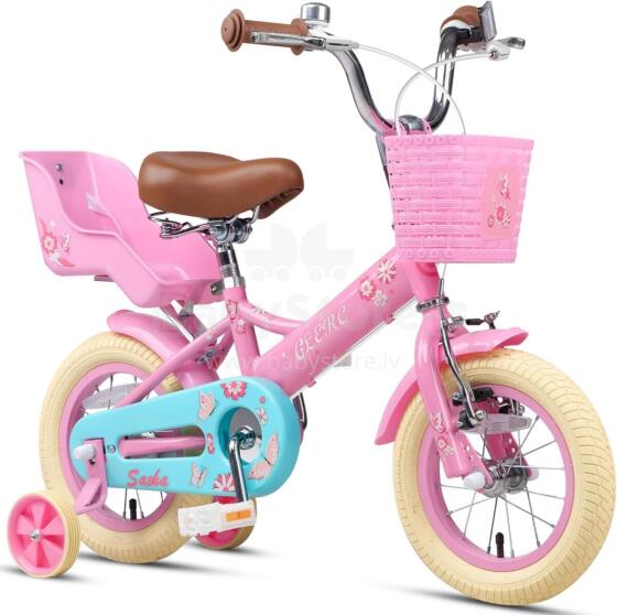 Glerc Kids Bike Wheels Collas 12'  Art.287139 Rosa Children's two-wheeled bicycle with additional wheels