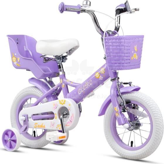 Glerc Kids Bike Wheels Collas 12'  Art.287139 Violet  Children's two-wheeled bicycle with additional wheels