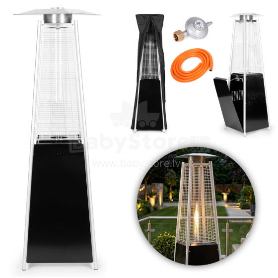 Gāzes sildītājs ar saules aizsargu 180 cm, sildītājs 11.5 kW dārzam, terasei, reduktors, šļūtene, pārvalks MultiGarden