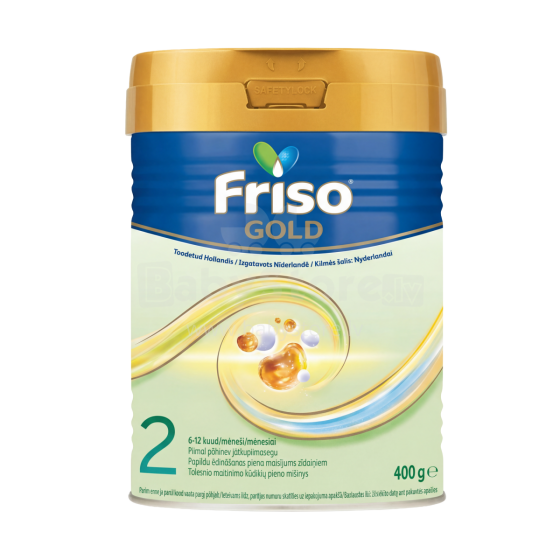 Frisolac® Gold 2 New Formula Art.287202 молочная смесь - диетическое питание для детей от 6-12 мес. 400г