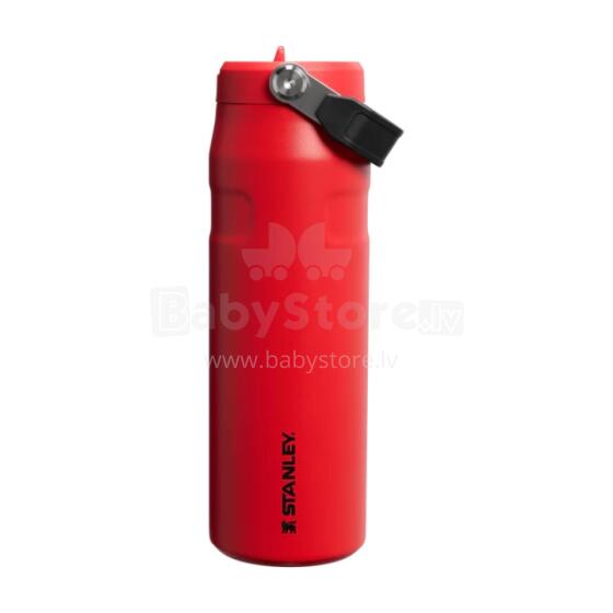 Термос с трубочкой IceFlow Bottle Flip Straw 2.0 0.71L темно-красного цвета