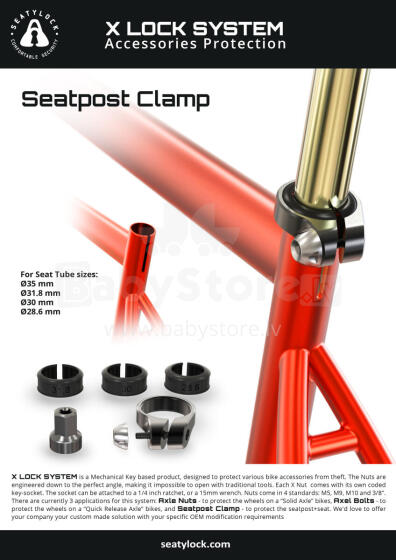 SEATYLOCK X Lock SeatPost Clamp Kit