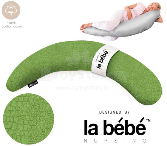 La Bebe™ Moon Cotton Maternity Pillow Art. 5-171 Wild Life. Liels spilvens grūtniecēm ar memory putām (īpaši mīksts un kluss pildījums, kas pielagojas ķermenim)