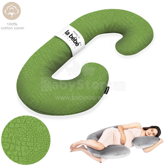 La Bebe™ Maternity Pillow Cotton Sì -Duo Art. 5-171 Wild Life. Многофункциональная подушка/подкова для беременных  с наполнителем memory foam