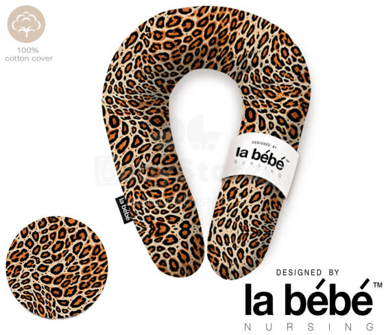 La Bebe™ Snug Maternity Pillow Art. 5-170 Wild Life. Pakaviņš (pakavs) mazuļa barošanai / gulēšanai / pakaviņš grūtniecēm, 20x70 cm