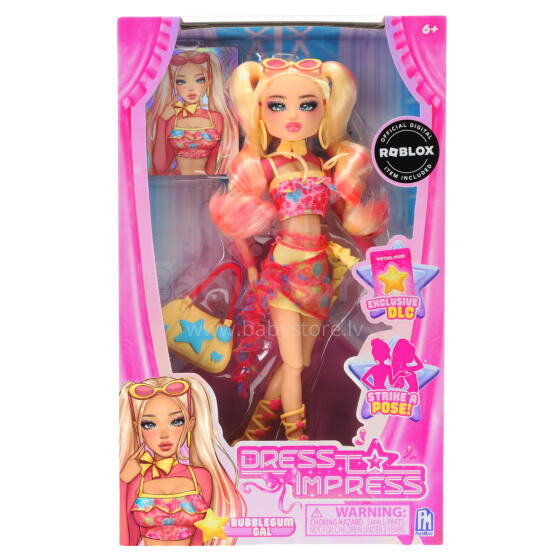 DRESS TO IMPRESS Fashion doll - Bubble Gum Gal, 29 cm